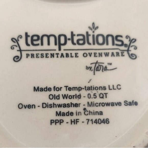 Temp-tations Old World Confetti Chicken Nesting Serving Bowls Set of 2 Farmhouse - Picture 7 of 9